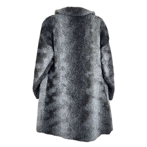 Vintage 60s Gotham Persian Lamb Llama Curl Coat Womens M Gray Mid Length - Picture 2 of 7